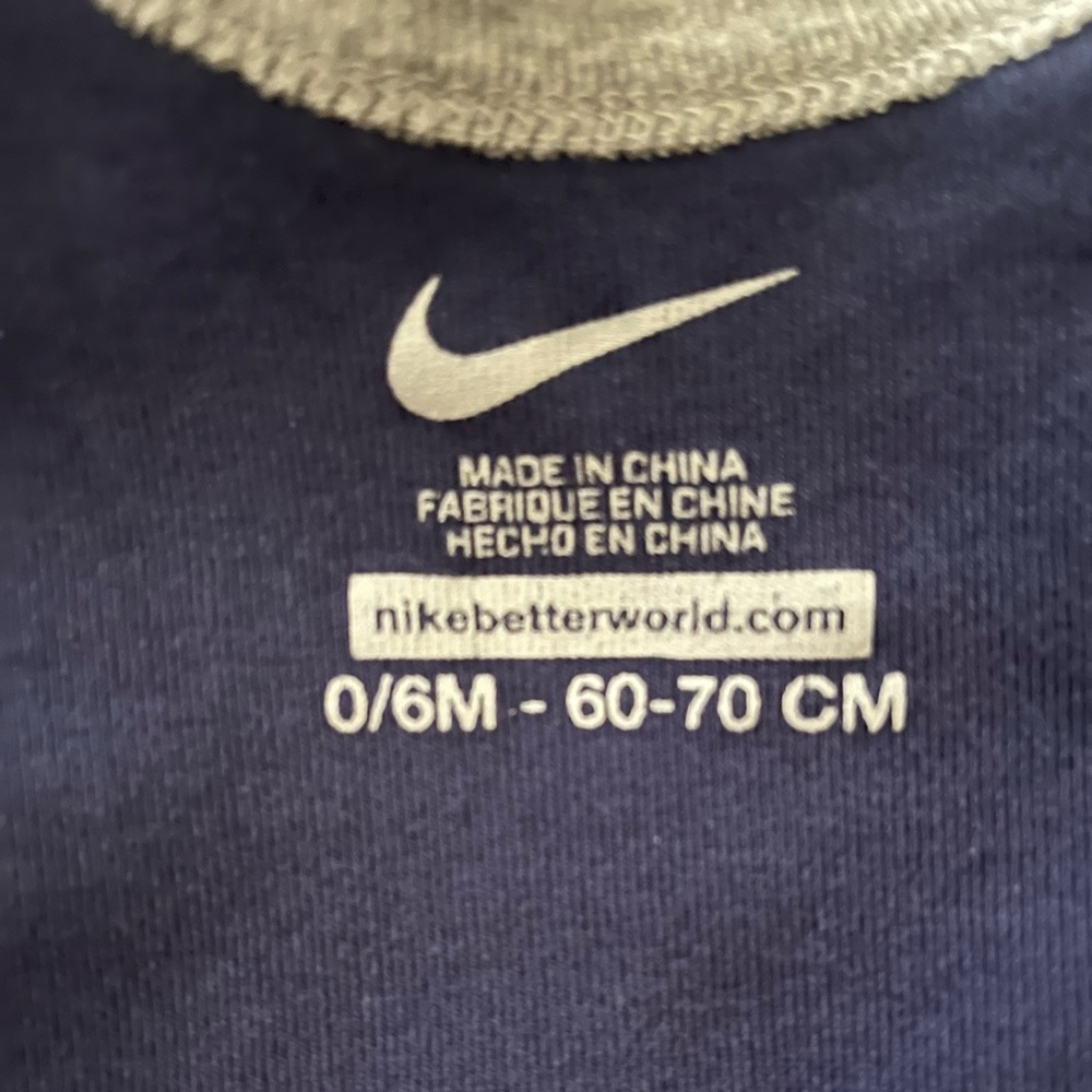 Nike 0-6M onesie blue & white - Picture 2 of 2